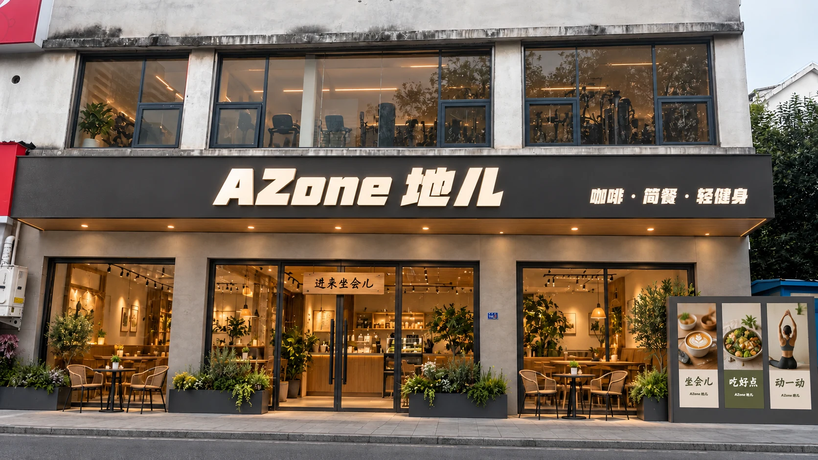 AZone地儿沿街门头设计效果图